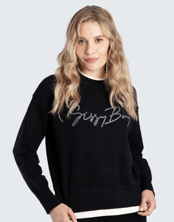 Sissy Boy Basic Knit Sweater In Black  Women