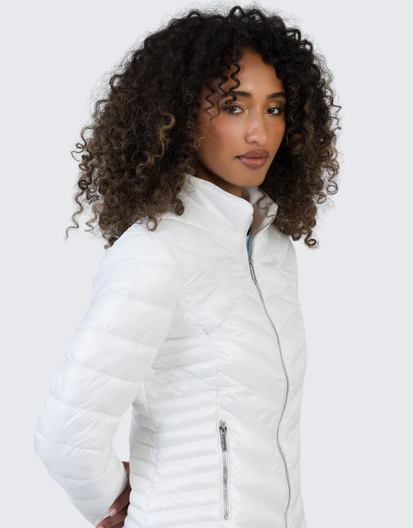 Sissy Boy Cropped Puffer Jacket White Women