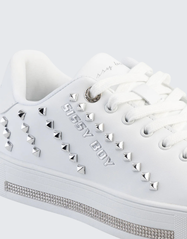Sissy Boy Diamante Sneaker – White