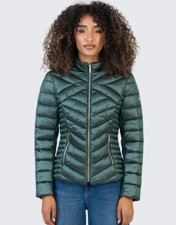 Sissy Boy Fitted Puffer Jacket Green Women