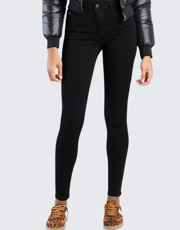 Sissy Boy Mid Waist Skinny Jeans Black Women