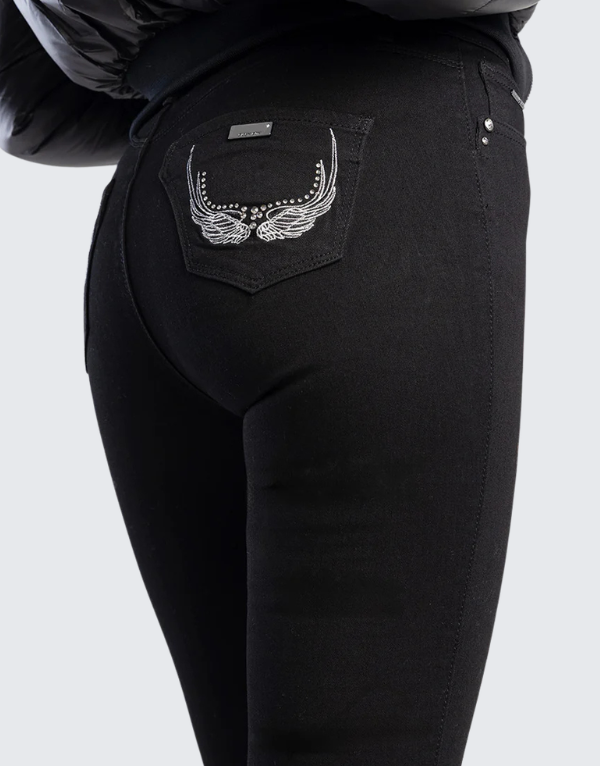 Sissy Boy Mid Waist Skinny Jeans Black Women