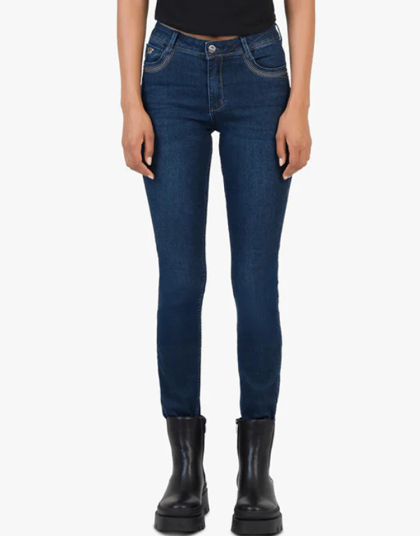 Sissy Boy Mid Waist Skinny Jeans Dark Vintage Women