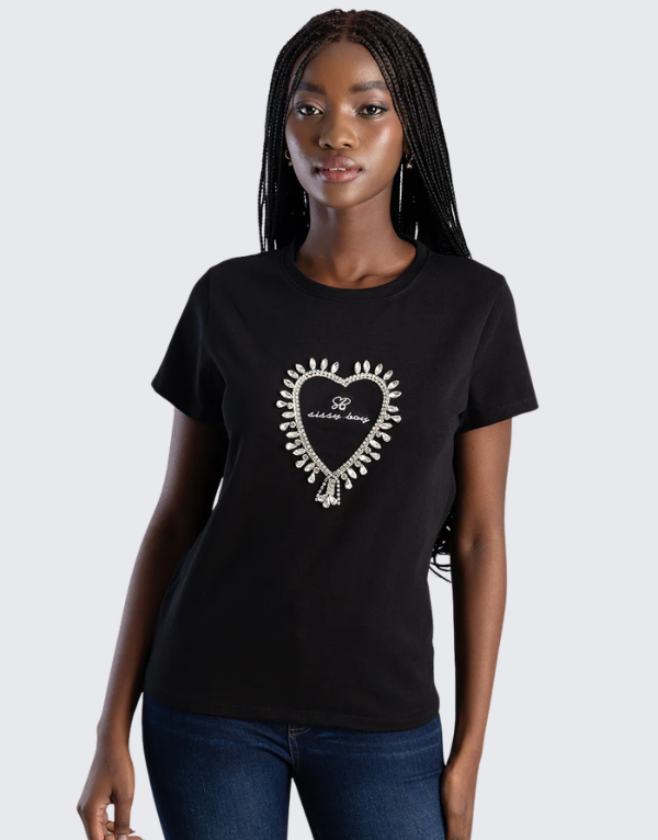 Sissy Boy Regular Fit Short Sleeve T-Shirt Black