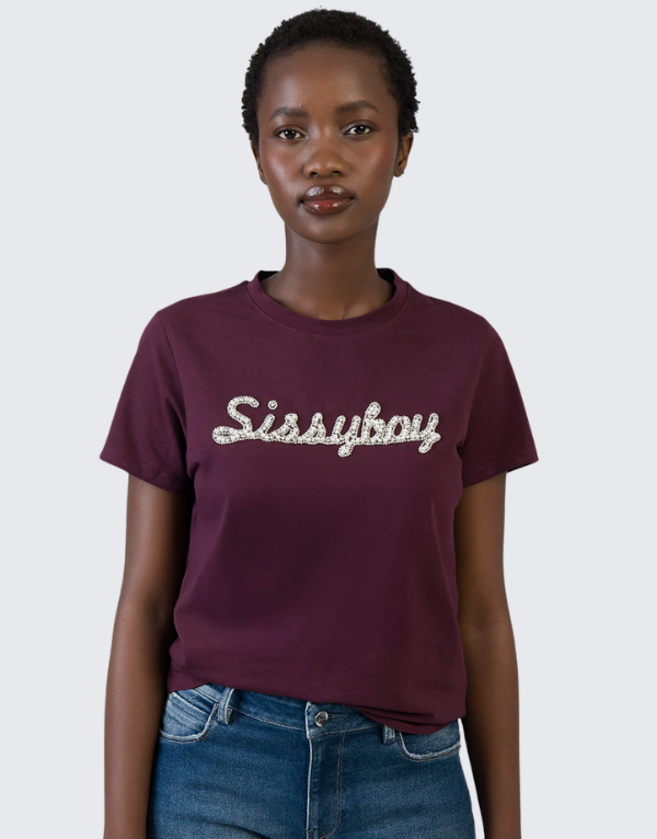 Sissy Boy Regular Fit Short Sleeve T-Shirt  Burgundy