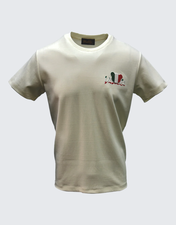 Vialli Cruze Short Sleeve T-Shirt In Off White Men