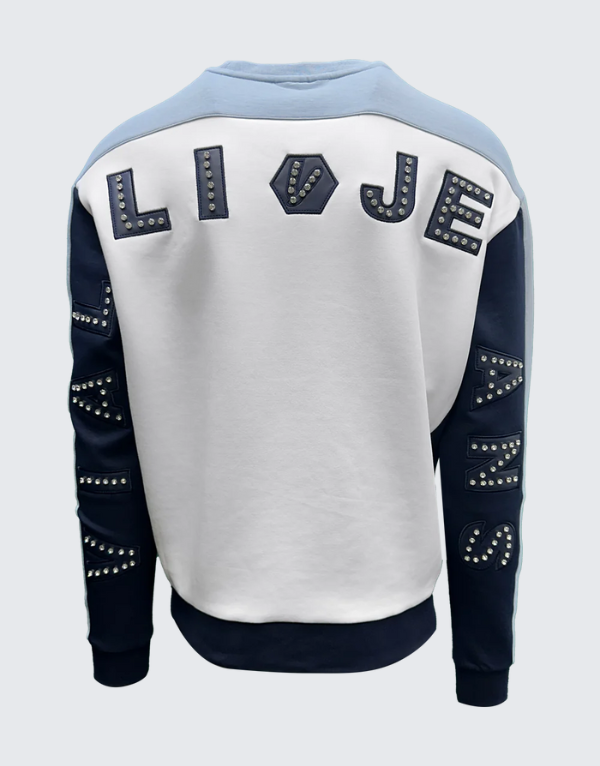 Vialli Giovani 45 Sweater In Blue And White Men