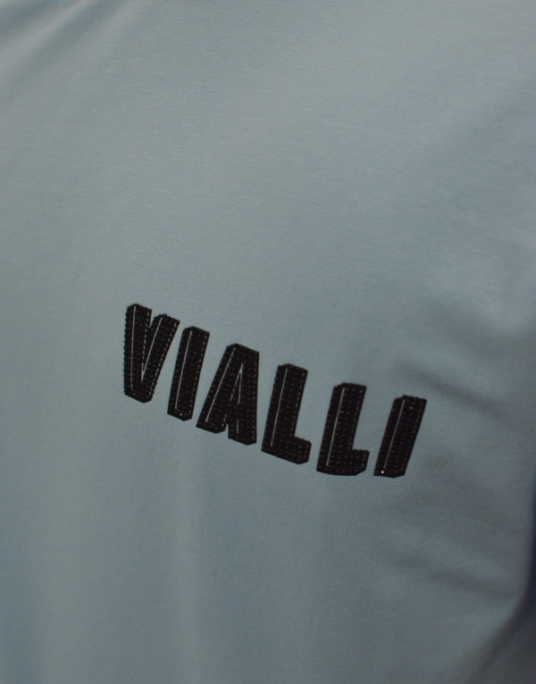 Vialli Ibiza Short Sleeve T-Shirt In Baby Blue Men