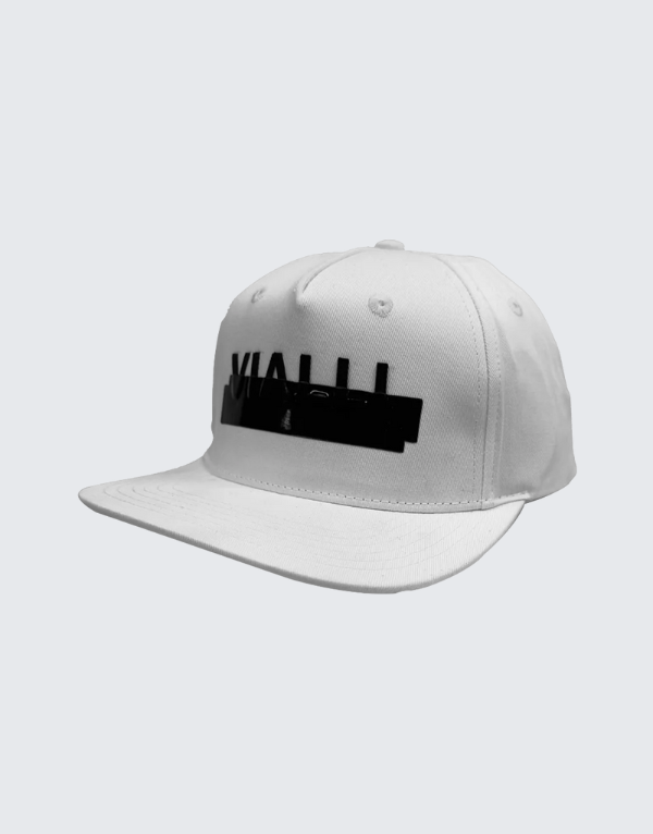 Vialli Inewonky Cap In White For Men