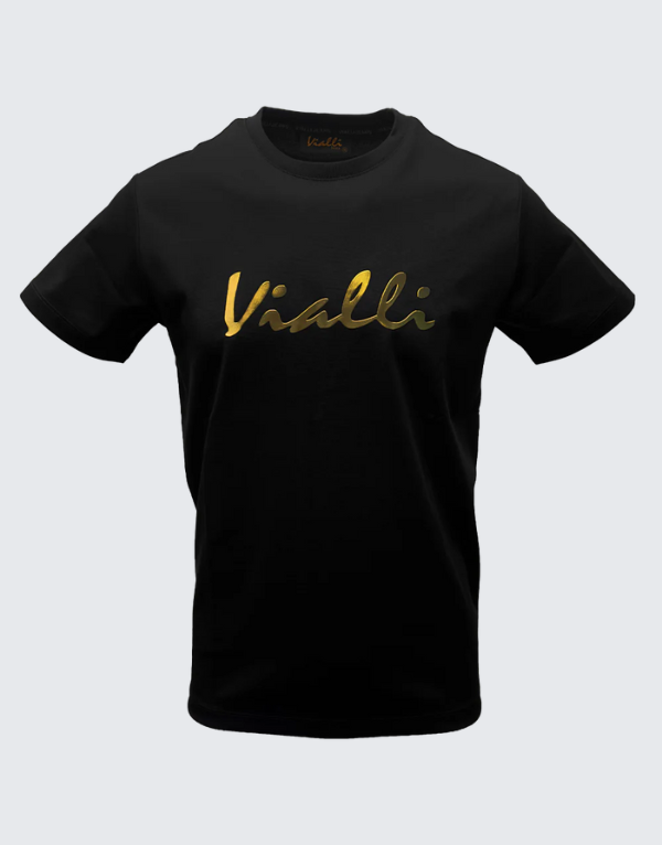 Vialli Jackpot Short Sleeve T-Shirt In Black Men