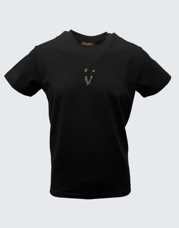 Vialli Jaine Short Sleeve T-Shirt In Black Men