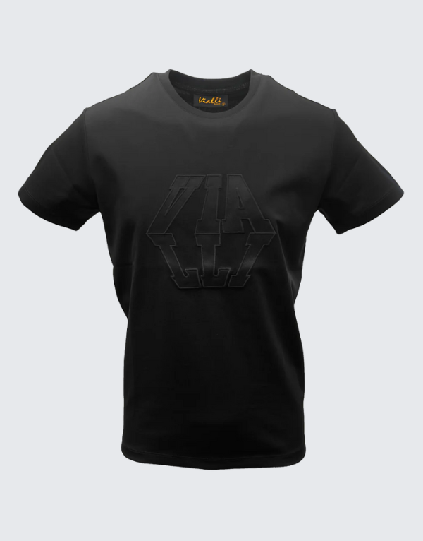 Vialli Jerry Short Sleeve T-Shirt In Black Men