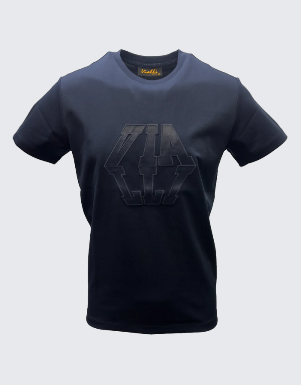 Vialli Jerry Short Sleeve T-Shirt In Navy Men