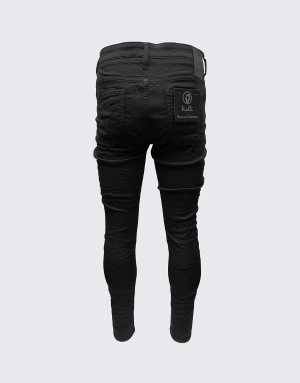 Vialli Joker Ultra Fit Jeans In Black Men