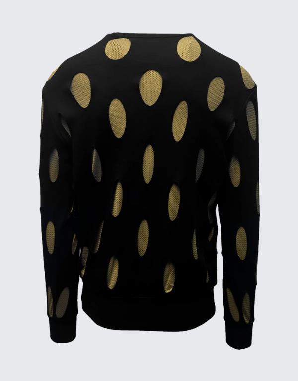Vialli Kentop Sweater In Black And Gold Men