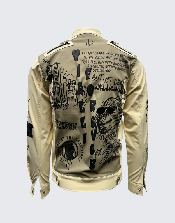 Vialli Kindot Jacket In Cream Mens