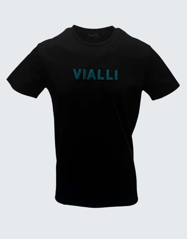 Vialli Kruffy Short Sleeve T-Shirt In Black Men