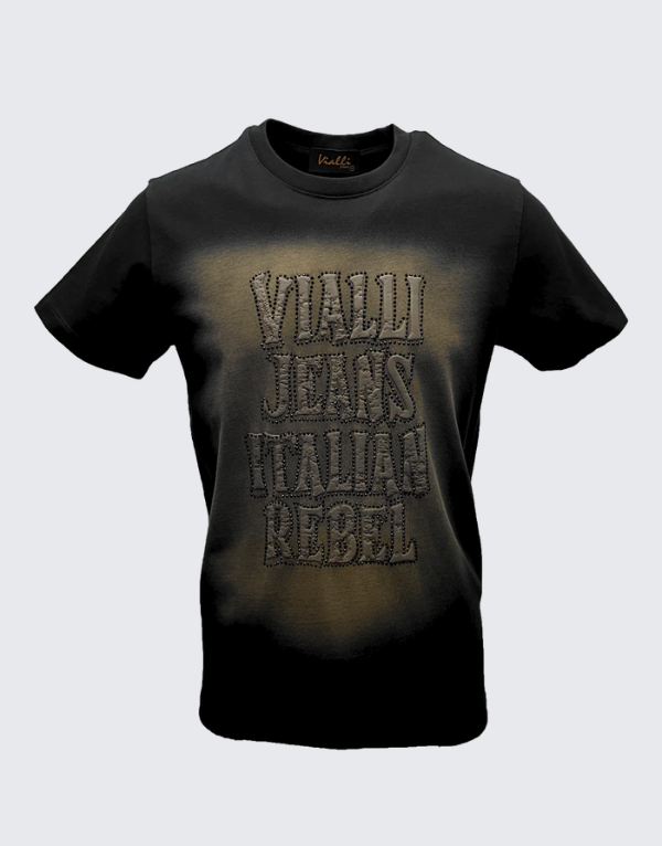 Vialli Krust Short Sleeve T-Shirt In Blackmen