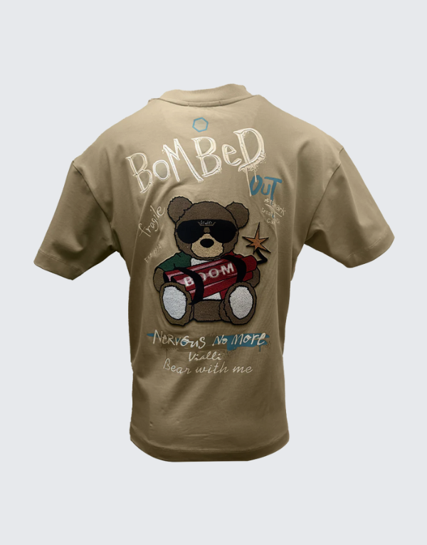 Vialli Laboom Short Sleeve T-Shirt Khaki Men