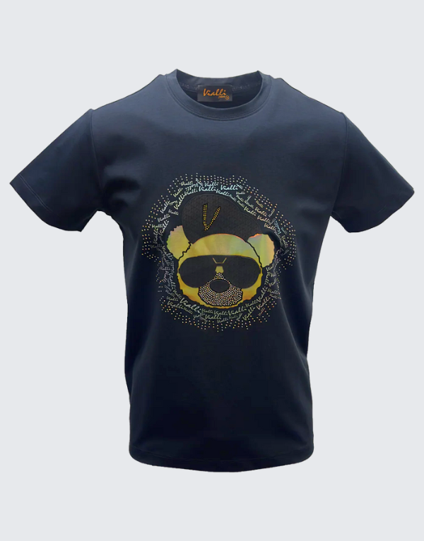 Vialli Labron Short Sleeve T-Shirt Navy Men