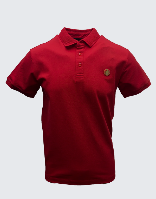 Vialli Lanni Short Sleeve Golfer Red Men