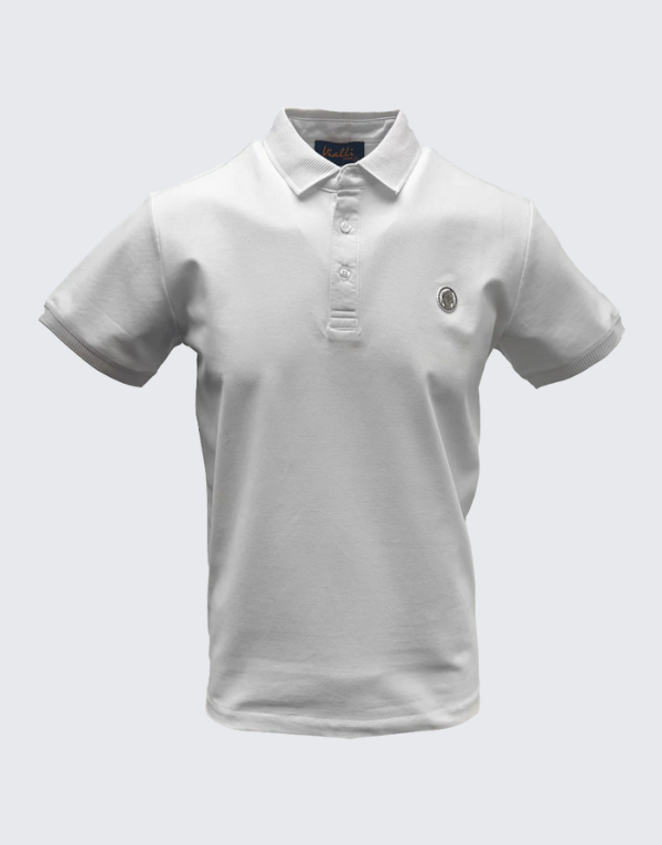 Vialli Lanni Short Sleeve Golfer White Men