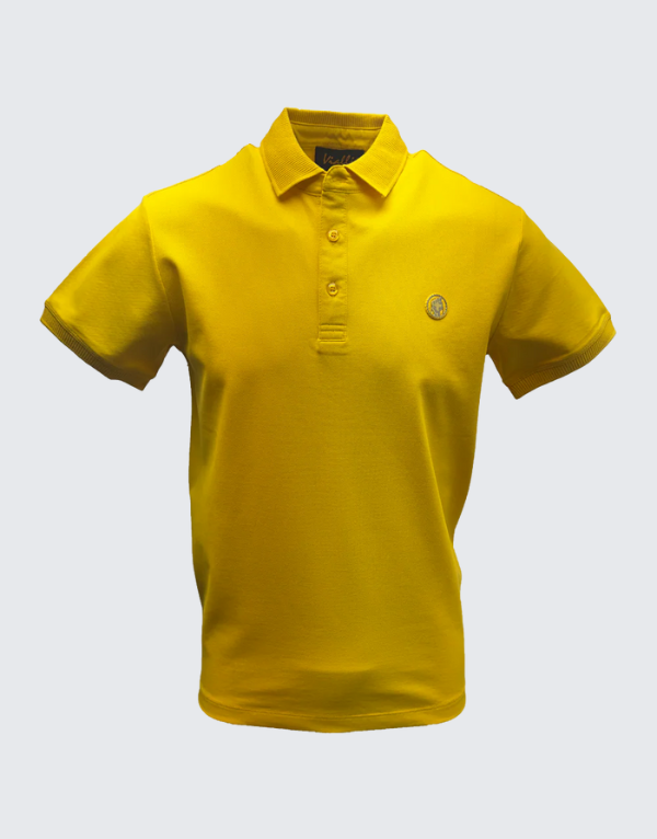 Vialli Lanni Short Sleeve Golfer Yellow Men