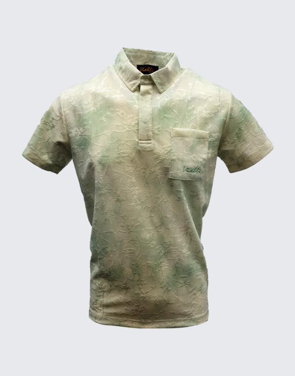 Vialli Lazan Marine Short Sleeve Golfer Green Men