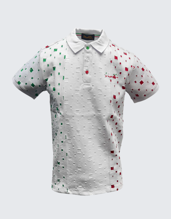 Vialli Lennoxt Short Sleeve Golfer White Men