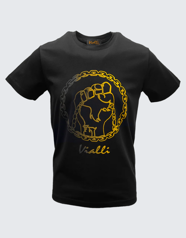 Vialli Leona Short Sleeve T-Shirt Black Men
