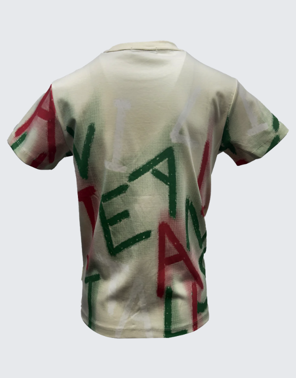 Vialli Letters Short Sleeve T-Shirt Cream Men