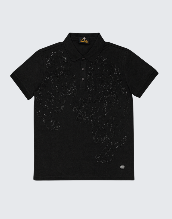 Vialli Levels Short Sleeve Golfer Black Men