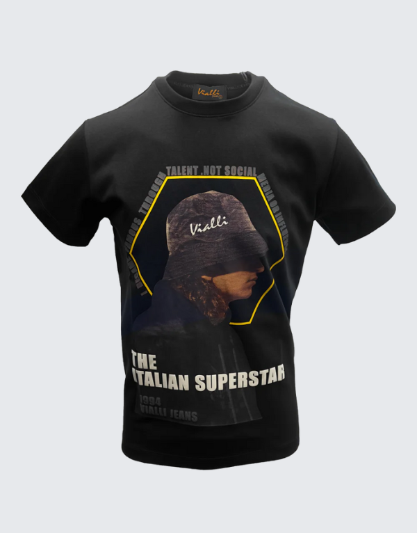 Vialli Liath Short Sleeve T-Shirt Black Men