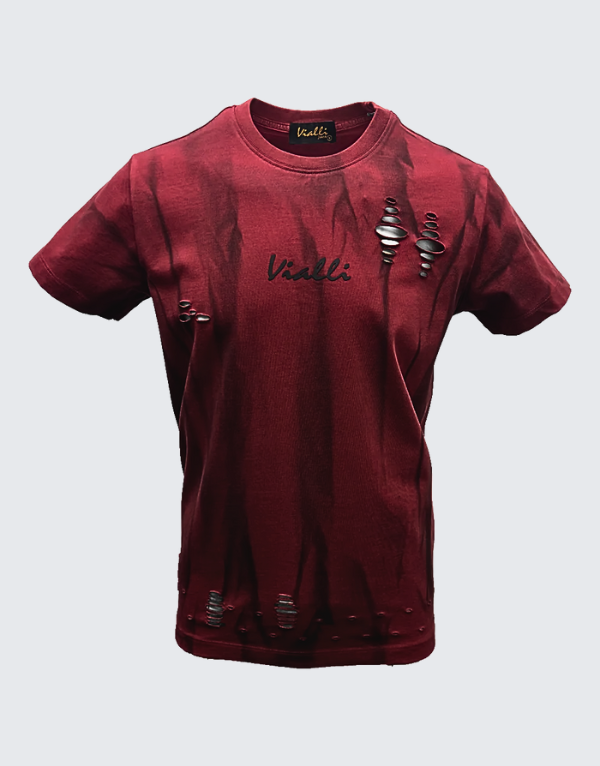 Vialli Longe Short Sleeve T-Shirt Red Men