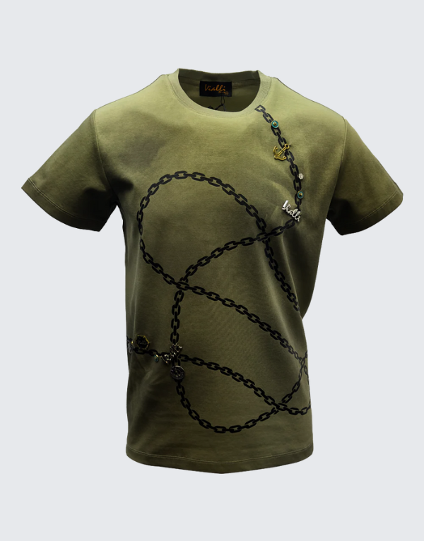 Vialli Longy Short Sleeve T-Shirt Green Men