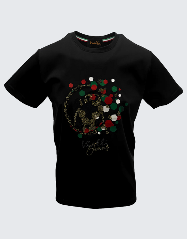 Vialli Lotsz Short Sleeve T-Shirt Black Men