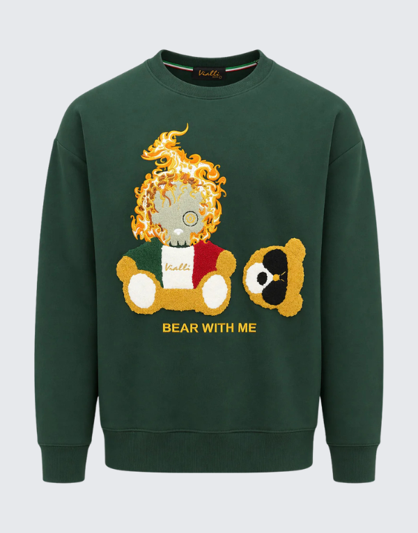Vialli Mishap Sweater Green Men