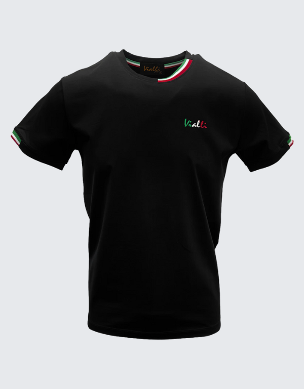 Vialli Nando Short Sleeve T-Shirt Black Men