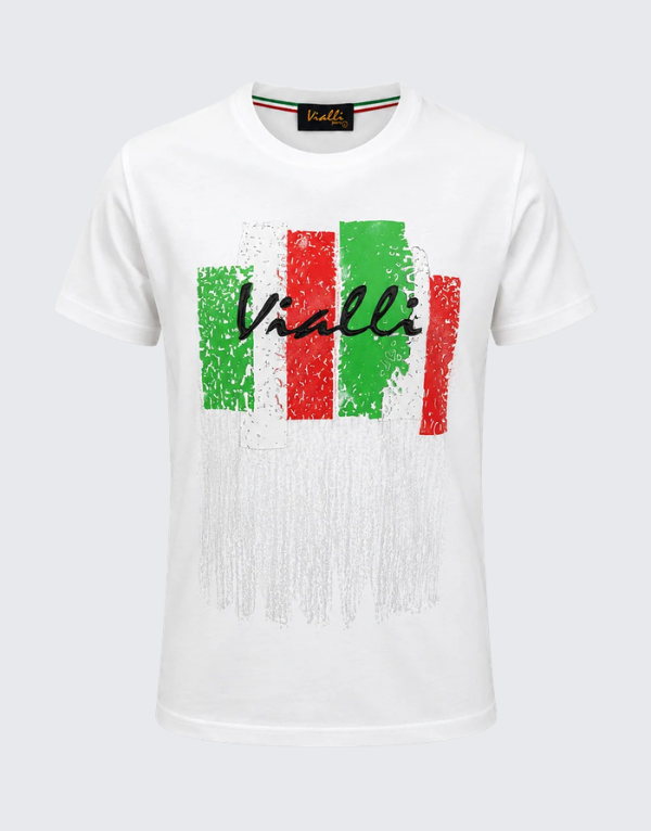 Vialli Nelson Short Sleeve T-Shirt White Men